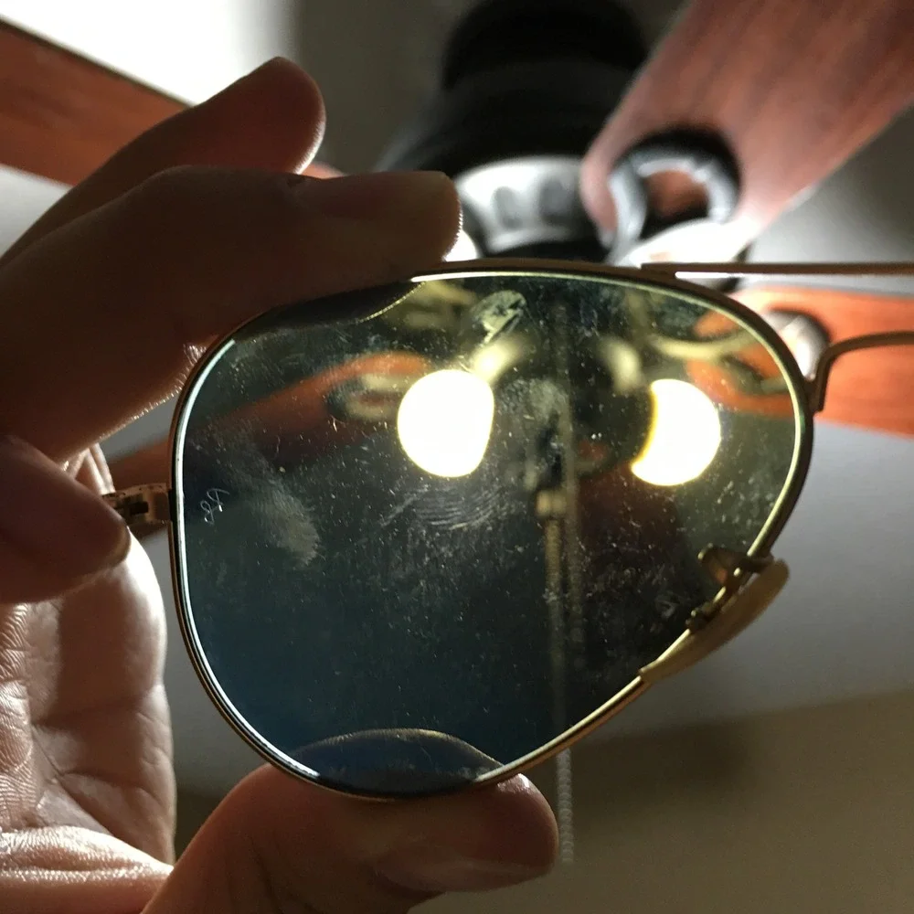 Ray-Ban RB3025 112/4L Aviator Large Metal Sunglasses Gold Blue Frame Only